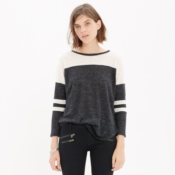 LAST CHANCE - Donating 5/25 Madewell Front Runner 3/4 Sleeve Linen Tee - Picture 4 of 4